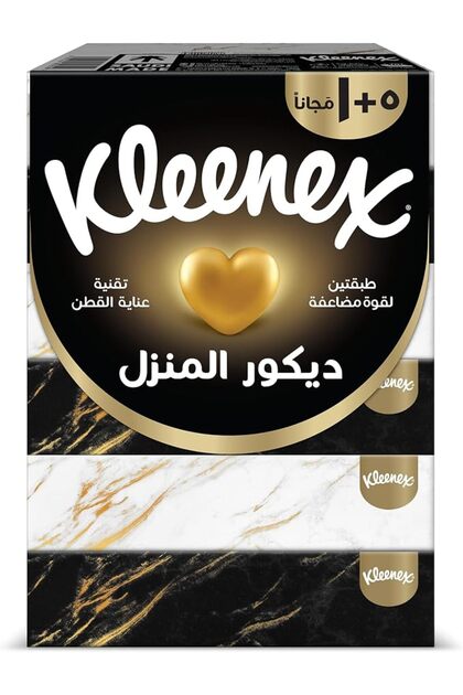 علبة مناديل وجه ديكور، طبقتين، عبوة تحتوي على 6 × 70 منديل