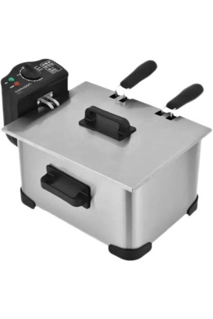 TY-04-003 Deep Fryer, 2000W, 5L - Silver/Black