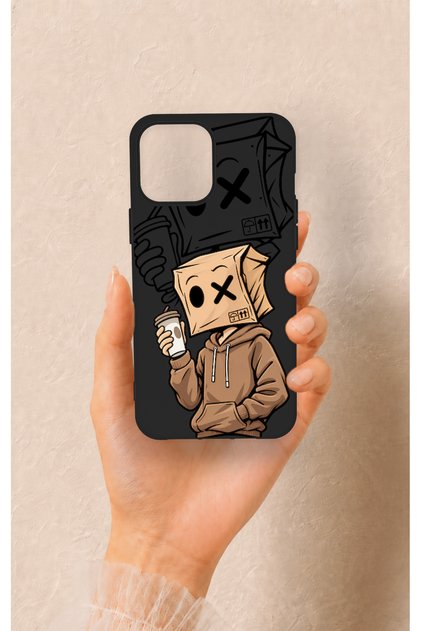 iPhone 12 Pro Max Compatible Coffee Break Patterned Silicone Case