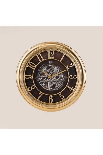 Klik Babil Astro Işıklı Duvar Saati - Gold - 46 cm