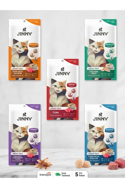 Creamy Treat Fonksiyonel Sıvı Kedi Ödül Maması 5'li Karışık Karma Paket (5 x 75g / 25 Şase)
