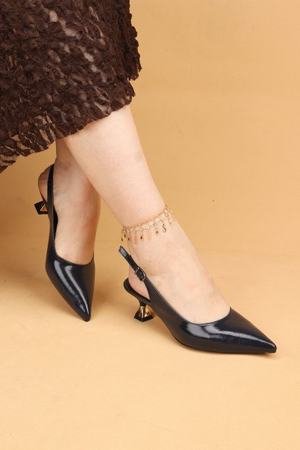 Women's Short Heeled Evening Dress Shoes High Heels