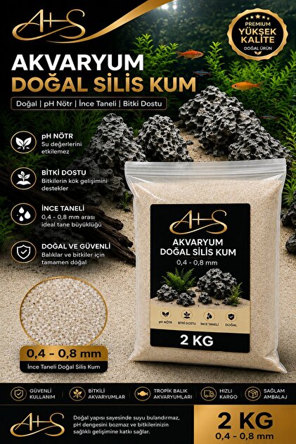 2 Kg 04-08 mm Silis Krem Renk Bitki Marimo Teraryum Kumu Akvaryum Kumu 2 Kg