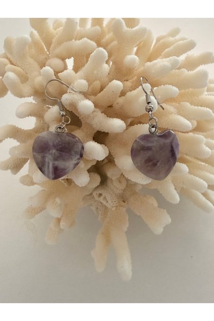 AMETHYST NATURAL STONE EARRING
