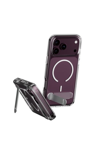CARE™ Kickstand MagSafe Kılıf Transparan Beyaz iPhone 18 Pro Max | 17 Pro Max