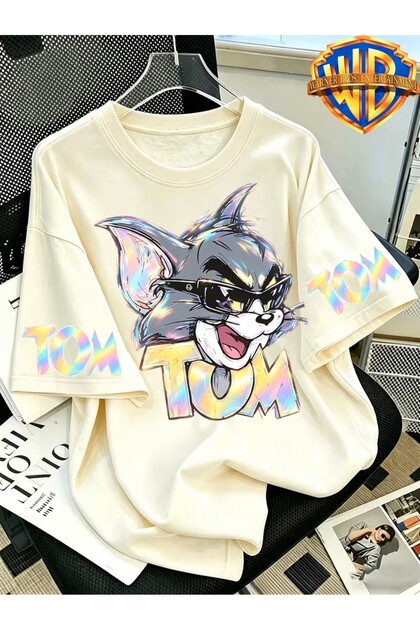 Imprimat - Tricou. Mâneci scurte Vară și primăvară Casual.BAY - Top, Îmbrăcăminte
