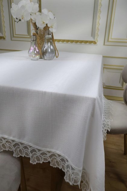 Fransız Dantelli DERTSİZ masa örtüsü