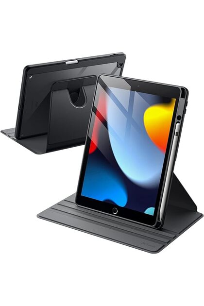 360° Rotating Case for iPad 9th/8th/7th Gen 10.2", Black