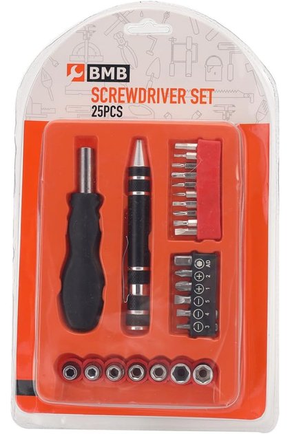 Tools Ratchet Screwdriver with Socket & Screwdriver Bitset 25 Piece | Hand Tools | Repair Tools