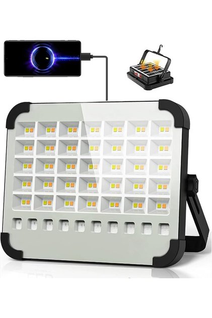 ضوء شمسي، إضاءة LED قابلة لإعادة الشحن للاستخدام الخارجي، كشاف LED محمول للطوارئ، مقاوم للماء IP66 للاستخدام الخارجي