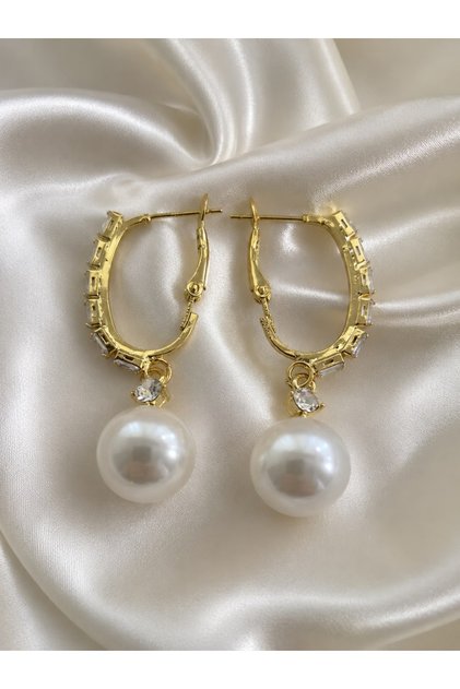 Women's Pearl Ball Earrings