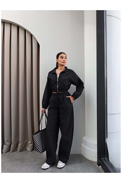 Parachute Zippered Jacket and Pants Set