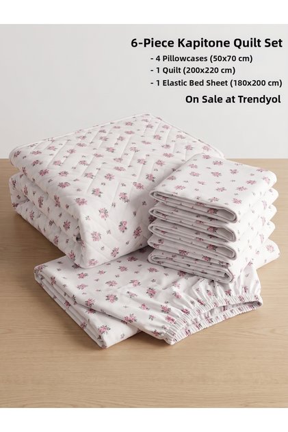 6 Piece Quilted Multi-Purpose Pique Set