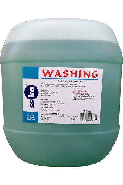 Elde Bulaşık Yıkama Deterjanı / Ekstra Yağ Çözücülü Limon Esanslı - 30 Kg. - Bidon