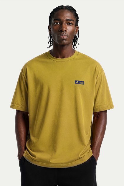 Relaxed Fit %100 Pamuk Bisiklet Yaka Tişört