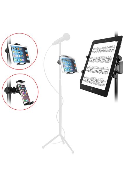 YY2 Tablet Holder for Microphone Stand ABC Plastic Mobile Phone Mount for Apple Ipad for Iphone 4.5-