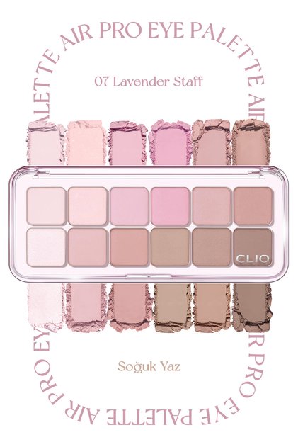 Eyeshadow Palette with Light Texture and Intense Colors Clio Pro Eye Palette Air (07 Lavender Staff)