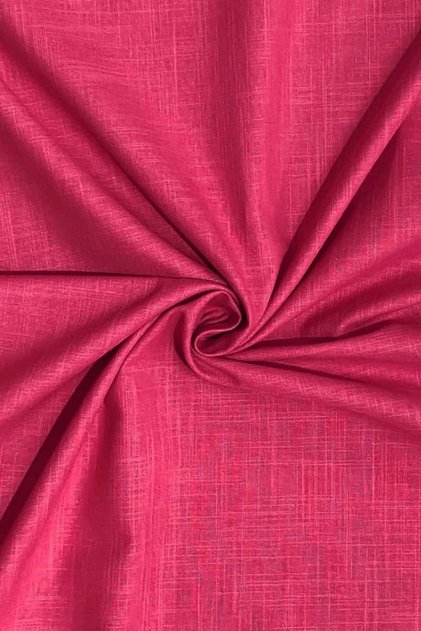 Shantuk Linen Look 100% Cotton Fabric 150 cm Fuchsia