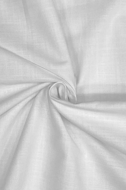 Shantuk Linen Look 100% Cotton Fabric 150 cm White
