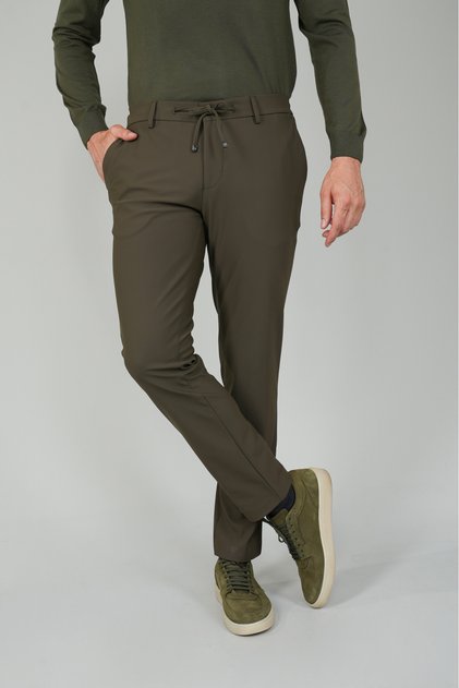 Khaki Jagger Elastic Comfortable Men's Trousers