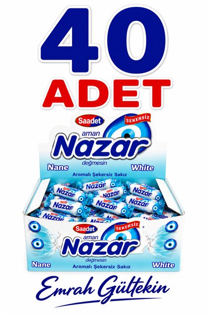 Mint Flavored Sugar-Free Chewing Gum 40 Pieces Single Pack Refreshing Long-Lasting Gum Set