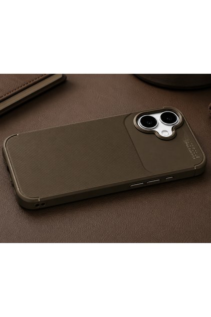 İphone 17 Kılıf Kamera Korumalı Karbon Görünümlü Focus Negro Kapak