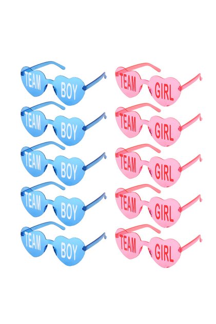 5blue 5pink Baby Gender Reveal Party Team Boy Team Girl Glasses Decoration Supplies Blue and Pink Su