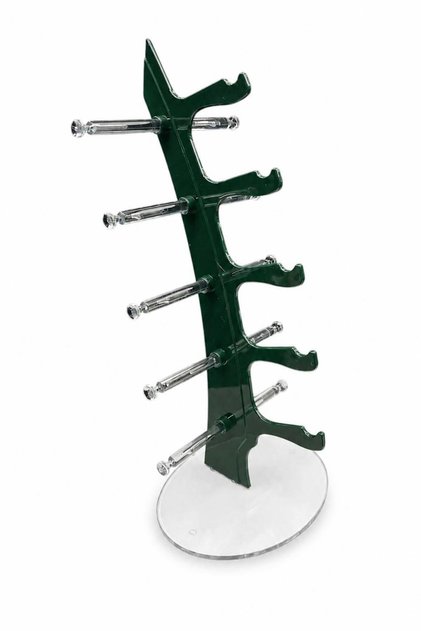 Dark Green Sailing Model Glasses Stand with Capacity for 5 Glasses