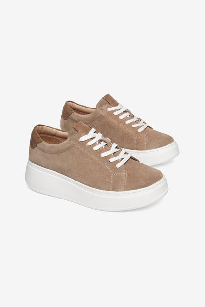 Nice Women's Sneaker Leather Suede Inside Leather Comfort Soft Sole