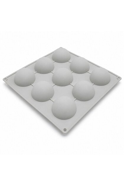 NOVA SILICON 9 GÖZLÜ TAM KÜRE SİLİKON KALIP YANMAZ YAPIMAZ ÇİKOLATA KEK VE PRALİN KALIBI HER BİR BÖLÜM ÇAPI 75 MM