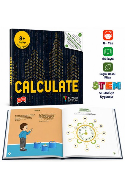 TÜZDER Yayınları CALCULATE 8+ Yaş | IQ, Dikkat ve Yetenek
