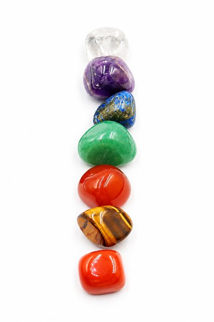 7 Çakra Meditasyon, Enerji ( Özgüven Ve Cesaret Için Şifa ) Doğal Taş Set