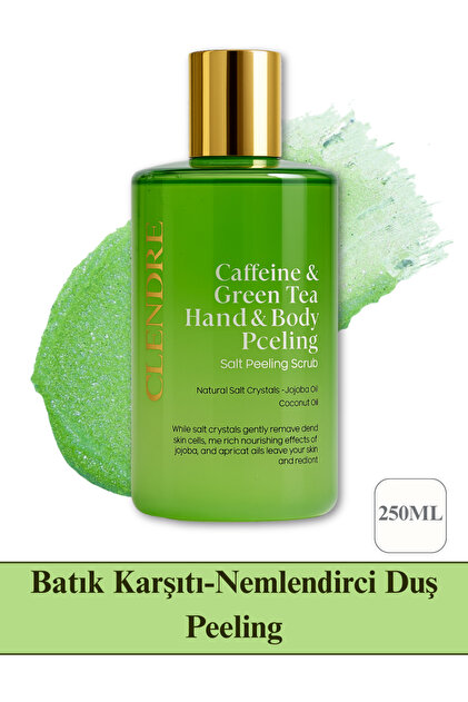 Kafein & Yeşil Çay Vücut Body Scrub Besleyici Arındırıcı Nemlendirici Vücut Peelingi, Batık Karşıtı 250ML