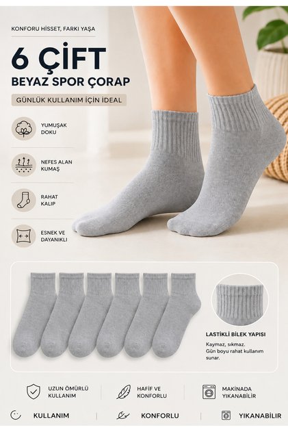Bamboo Men's Half-Toe Seamless Socks Premium Quality Scented - Washable Socks 6 Pairs