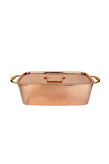Handmade Chef Type Thick 1.5mm Copper Fish Boiler 40×15cm