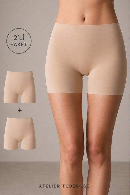 Laser Cut Women's Boxer 2 Pack Silicone No Trace/No Trace Extra Thin
