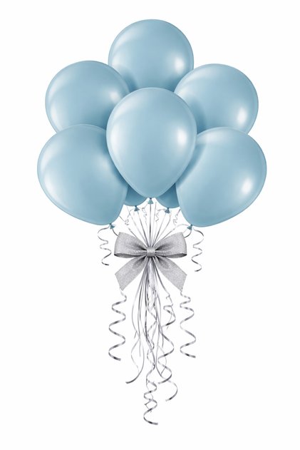 Storm Blue Retro Balloon 12 Inch 10 Pieces