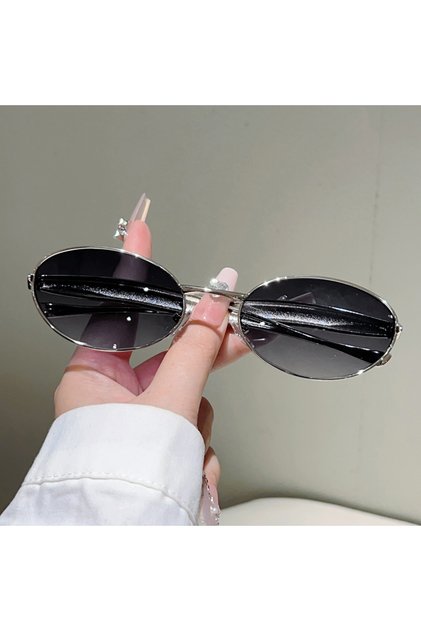 as picture shows s-gradient grey KAMMPT Vintage Oval Sunglasses Women Fashion Retro Outdoor Casual S