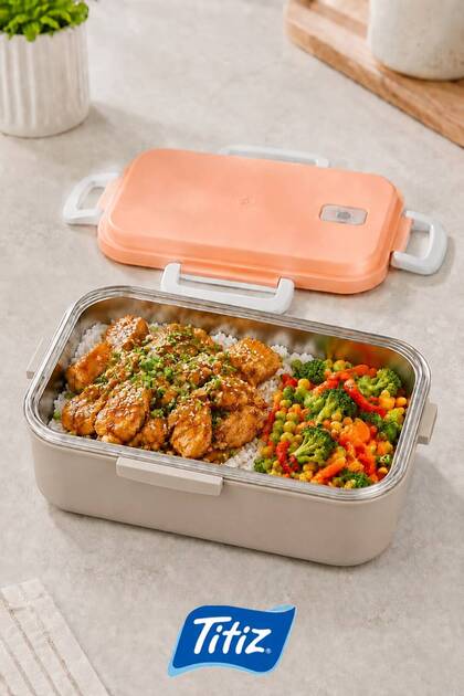 Titiz Aura Lunch Box Steel Food Container 500ml