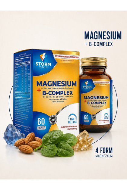 Magnesium B Complex 4 Form Magnezyum 250 mg 60 Tablet