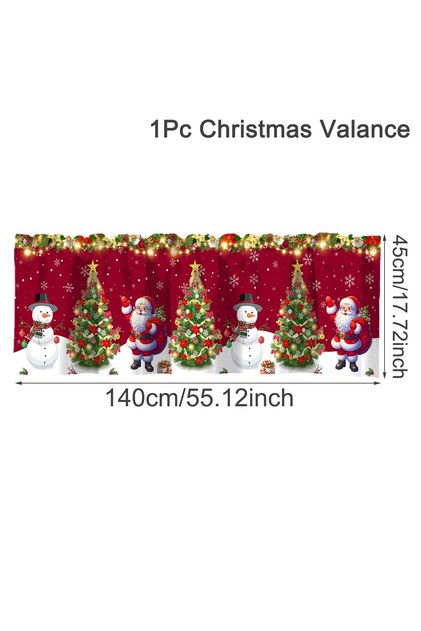 06 1/2pcs Christmas Curtain Merry Christmas Decoration for Home 2025 Xmas Curtain Window Ornaments N