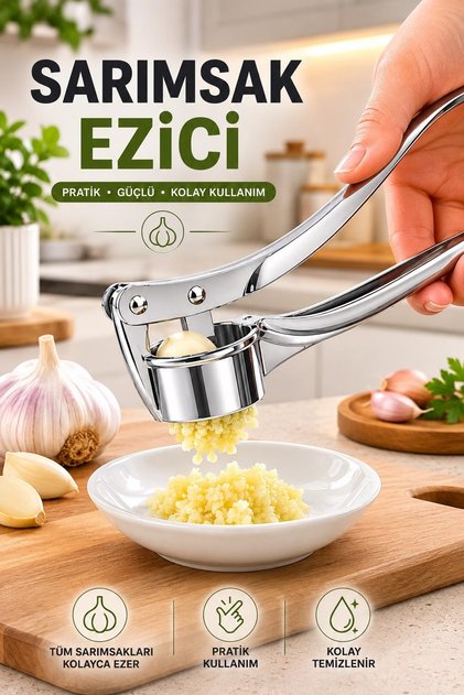 Paslanmaz Çelik Pense Sarımsak Ezici
