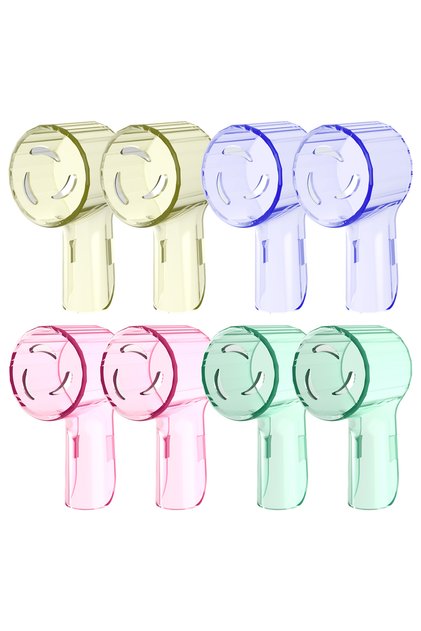 Colorful-8 Pcs Toothbrush Dustproof Covers Caps Compatible with Braun Oral B Replacement Heads & iO