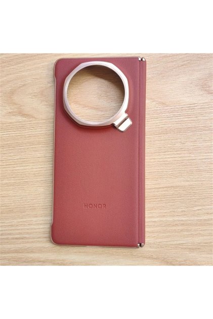 HONOR Magic V5 Red For Honor Magic V5 5G PU Leather Bracket Case Shockproof Back Cover For MagicV5 5