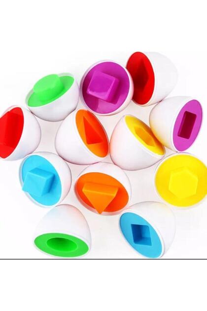 Eğitici Zeka Geliştirici Geometrik Yumurta Eşleme 12 Parça Bultak Puzzle Müzikli Telefon