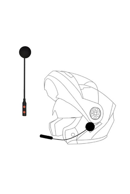 L6 One Horn 1pcs Bluetooth 5.3 Motorcycle Helmet Headset One Horn Moto Headphone Wireless Stereo Ear