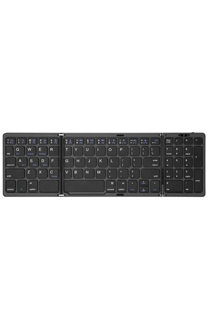 kebidumei BK Tri-Fold Tri-Fold Bluetooth Keyboard Portable Mini Keyboard Rechargeable Keyboard Mute