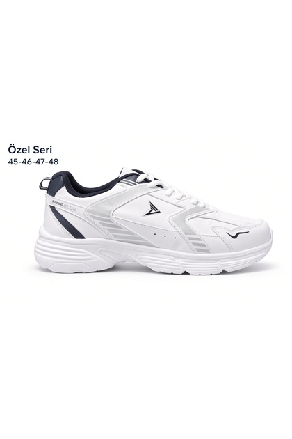Erkek Büyük Beden Boy 45-46-47-48 Sneaker Ayakkabı-BEYAZ