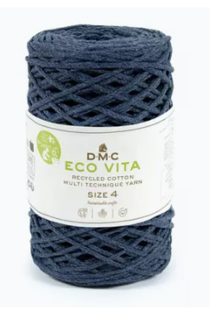 Fir pentru macrame, tricotat si crosetat Vita 4mm DMC, 250g/200m, 77 albastru inchis