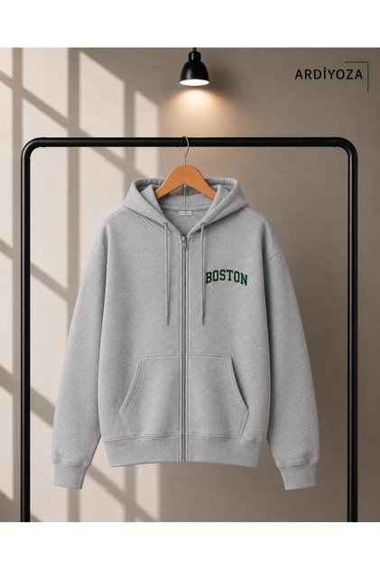 Unisex Printed Gray Jacket